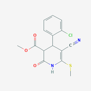 molecular formula C15H13ClN2O3S B5061365 Methyl 4-(2-chlorophenyl)-5-cyano-6-(methylsulfanyl)-2-oxo-1,2,3,4-tetrahydropyridine-3-carboxylate 