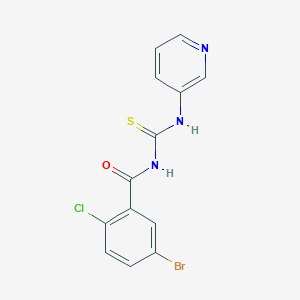 molecular formula C13H9BrClN3OS B506140 5-bromo-2-chloro-N-(pyridin-3-ylcarbamothioyl)benzamide 
