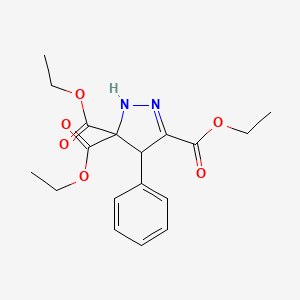 molecular formula C18H22N2O6 B5061427 Triethyl 4-phenyl-1,4-dihydropyrazole-3,5,5-tricarboxylate 