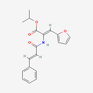 molecular formula C19H19NO4 B5061452 isopropyl 2-(cinnamoylamino)-3-(2-furyl)acrylate 