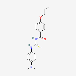 molecular formula C19H23N3O2S B5061694 N-{[4-(dimethylamino)phenyl]carbamothioyl}-4-propoxybenzamide 