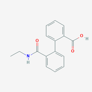 molecular formula C16H15NO3 B5061739 2-[2-(ethylcarbamoyl)phenyl]benzoic acid 
