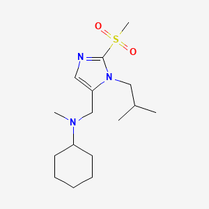 molecular formula C16H29N3O2S B5061777 N-methyl-N-[[3-(2-methylpropyl)-2-methylsulfonylimidazol-4-yl]methyl]cyclohexanamine 