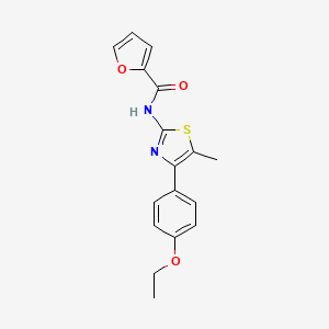 molecular formula C17H16N2O3S B5061827 N-[4-(4-ethoxyphenyl)-5-methyl-1,3-thiazol-2-yl]furan-2-carboxamide 