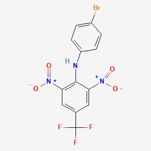 molecular formula C13H7BrF3N3O4 B5061850 N-(4-bromophenyl)-2,6-dinitro-4-(trifluoromethyl)aniline CAS No. 864424-02-2