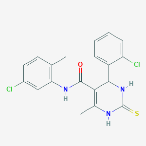 molecular formula C19H17Cl2N3OS B5062069 N-(5-chloro-2-methylphenyl)-4-(2-chlorophenyl)-6-methyl-2-sulfanylidene-3,4-dihydro-1H-pyrimidine-5-carboxamide 