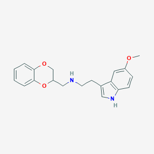 molecular formula C20H22N2O3 B050621 N-((2,3-Dihydro-1,4-benzodioxin-2-yl)methyl)-5-methoxy-1H-indole-3-ethanamine CAS No. 116729-30-7