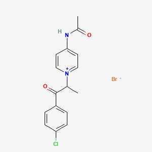 molecular formula C16H16BrClN2O2 B5062116 N-[1-[1-(4-chlorophenyl)-1-oxopropan-2-yl]pyridin-1-ium-4-yl]acetamide;bromide 
