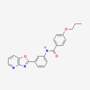 molecular formula C22H19N3O3 B5062157 N-[3-([1,3]oxazolo[4,5-b]pyridin-2-yl)phenyl]-4-propoxybenzamide 