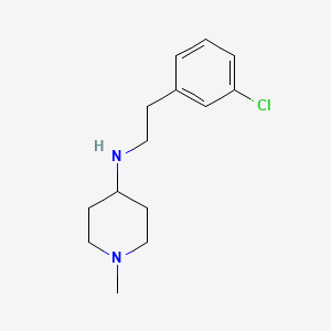 molecular formula C14H21ClN2 B5062341 N-[2-(3-chlorophenyl)ethyl]-1-methylpiperidin-4-amine 