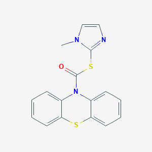 molecular formula C17H13N3OS2 B506280 S-(1-methyl-1H-imidazol-2-yl) 10H-phenothiazine-10-carbothioate CAS No. 371143-88-3