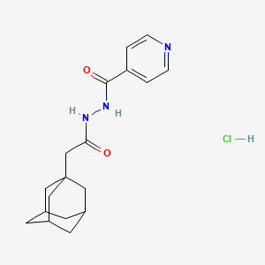 molecular formula C18H24ClN3O2 B5062812 N'-[2-(1-adamantyl)acetyl]pyridine-4-carbohydrazide;hydrochloride 