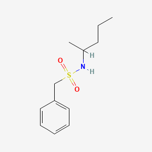 molecular formula C12H19NO2S B5062863 N-(pentan-2-yl)-1-phenylmethanesulfonamide 