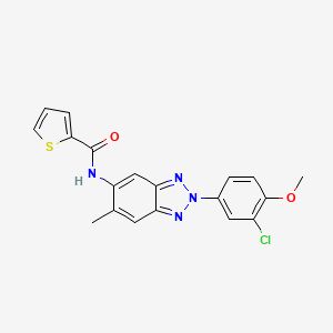 molecular formula C19H15ClN4O2S B5062891 N-[2-(3-chloro-4-methoxyphenyl)-6-methyl-2H-benzotriazol-5-yl]thiophene-2-carboxamide 