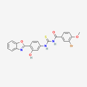 molecular formula C22H16BrN3O4S B5062968 N-{[4-(1,3-benzoxazol-2-yl)-3-hydroxyphenyl]carbamothioyl}-3-bromo-4-methoxybenzamide 