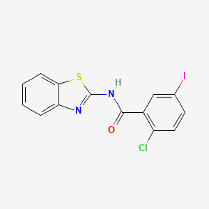 molecular formula C14H8ClIN2OS B5062971 N-(1,3-benzothiazol-2-yl)-2-chloro-5-iodobenzamide 