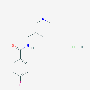 molecular formula C13H20ClFN2O B5063184 N-[3-(dimethylamino)-2-methylpropyl]-4-fluorobenzamide;hydrochloride 