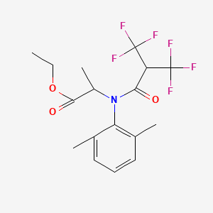 molecular formula C17H19F6NO3 B5063205 ethyl 2-(2,6-dimethyl-N-[3,3,3-trifluoro-2-(trifluoromethyl)propanoyl]anilino)propanoate 