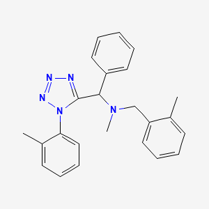 molecular formula C24H25N5 B5063223 N-methyl-N-[(2-methylphenyl)methyl]-1-[1-(2-methylphenyl)tetrazol-5-yl]-1-phenylmethanamine 