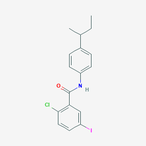 molecular formula C17H17ClINO B5063396 N-(4-butan-2-ylphenyl)-2-chloro-5-iodobenzamide 