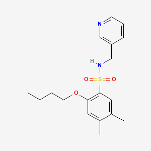 molecular formula C18H24N2O3S B5063441 [(2-Butoxy-4,5-dimethylphenyl)sulfonyl](3-pyridylmethyl)amine 