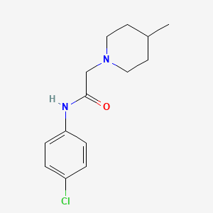 molecular formula C14H19ClN2O B5063478 N-(4-chlorophenyl)-2-(4-methylpiperidin-1-yl)acetamide 