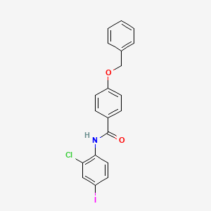 molecular formula C20H15ClINO2 B5063485 N-(2-chloro-4-iodophenyl)-4-phenylmethoxybenzamide 