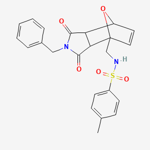 molecular formula C23H22N2O5S B5063497 N-[(2-benzyl-1,3-dioxo-7,7a-dihydro-3aH-4,7-epoxyisoindol-4-yl)methyl]-4-methylbenzenesulfonamide 