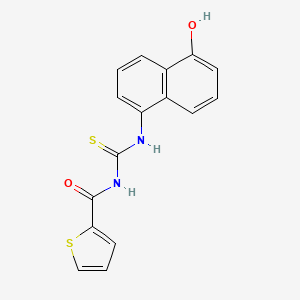 molecular formula C16H12N2O2S2 B5063575 N-[(5-hydroxynaphthalen-1-yl)carbamothioyl]thiophene-2-carboxamide 