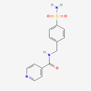 molecular formula C13H13N3O3S B5063706 N-[(4-sulfamoylphenyl)methyl]pyridine-4-carboxamide 
