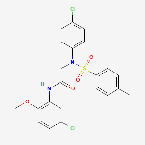 molecular formula C22H20Cl2N2O4S B5063806 N~1~-(5-chloro-2-methoxyphenyl)-N~2~-(4-chlorophenyl)-N~2~-[(4-methylphenyl)sulfonyl]glycinamide 