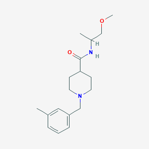molecular formula C18H28N2O2 B5063896 N-(1-methoxypropan-2-yl)-1-(3-methylbenzyl)piperidine-4-carboxamide 