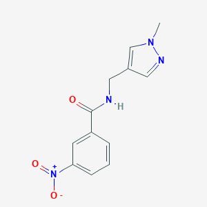 molecular formula C12H12N4O3 B506393 N-[(1-methyl-1H-pyrazol-4-yl)methyl]-3-nitrobenzamide 