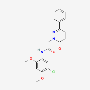 molecular formula C20H18ClN3O4 B5063970 N-(5-chloro-2,4-dimethoxyphenyl)-2-(6-oxo-3-phenylpyridazin-1(6H)-yl)acetamide 