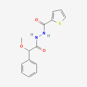 molecular formula C14H14N2O3S B5064013 N'-(2-methoxy-2-phenylacetyl)thiophene-2-carbohydrazide 