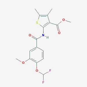 Methyl 2-{[4-(difluoromethoxy)-3-methoxybenzoyl]amino}-4,5-dimethyl-3-thiophenecarboxylate