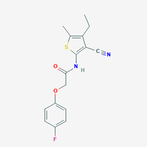 N-(3-cyano-4-ethyl-5-methylthiophen-2-yl)-2-(4-fluorophenoxy)acetamide
