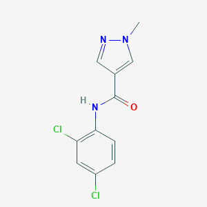 molecular formula C11H9Cl2N3O B506407 N-(2,4-dichlorophenyl)-1-methyl-1H-pyrazole-4-carboxamide 