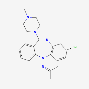 molecular formula C21H24ClN5 B5064105 N-[3-chloro-6-(4-methylpiperazin-1-yl)benzo[b][1,4]benzodiazepin-11-yl]propan-2-imine 