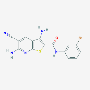 3,6-diamino-N-(3-bromophenyl)-5-cyanothieno[2,3-b]pyridine-2-carboxamide