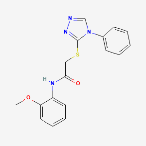 molecular formula C17H16N4O2S B5064121 N-(2-methoxyphenyl)-2-[(4-phenyl-4H-1,2,4-triazol-3-yl)sulfanyl]acetamide 