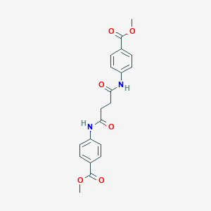 molecular formula C20H20N2O6 B506430 METHYL 4-(3-{[4-(METHOXYCARBONYL)PHENYL]CARBAMOYL}PROPANAMIDO)BENZOATE 