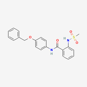 molecular formula C21H20N2O4S B5064725 N-[4-(benzyloxy)phenyl]-2-[(methylsulfonyl)amino]benzamide 