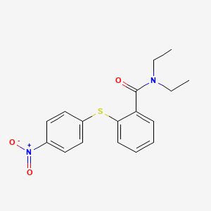 molecular formula C17H18N2O3S B5064886 N,N-diethyl-2-(4-nitrophenyl)sulfanylbenzamide 