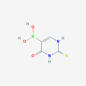 molecular formula C4H5BN2O3S B050650 5-Dihydroxyboryl-2-thiouracil CAS No. 125177-38-0