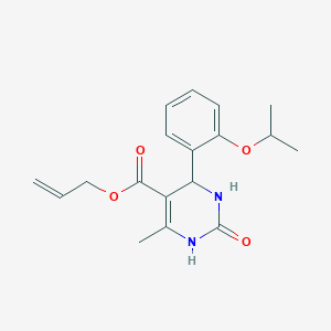molecular formula C18H22N2O4 B5065008 Prop-2-en-1-yl 6-methyl-2-oxo-4-[2-(propan-2-yloxy)phenyl]-1,2,3,4-tetrahydropyrimidine-5-carboxylate 