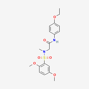 molecular formula C19H24N2O6S B5065027 N~2~-[(2,5-dimethoxyphenyl)sulfonyl]-N-(4-ethoxyphenyl)-N~2~-methylglycinamide 