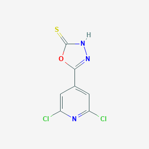 molecular formula C7H3Cl2N3OS B050651 5-(2,6-Dichloro-4-pyridyl)-1,3,4-oxadiazole-2-thiol CAS No. 119221-62-4