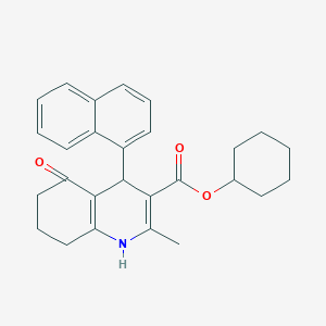 molecular formula C27H29NO3 B5065142 cyclohexyl 2-methyl-4-naphthalen-1-yl-5-oxo-4,6,7,8-tetrahydro-1H-quinoline-3-carboxylate CAS No. 5609-53-0