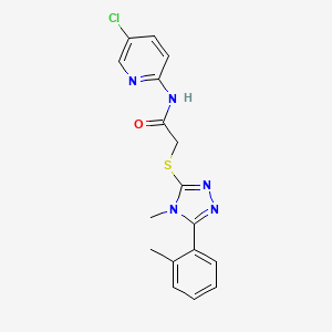 molecular formula C17H16ClN5OS B5065166 N-(5-CHLORO-2-PYRIDINYL)-2-{[4-METHYL-5-(2-METHYLPHENYL)-4H-1,2,4-TRIAZOL-3-YL]SULFANYL}ACETAMIDE 